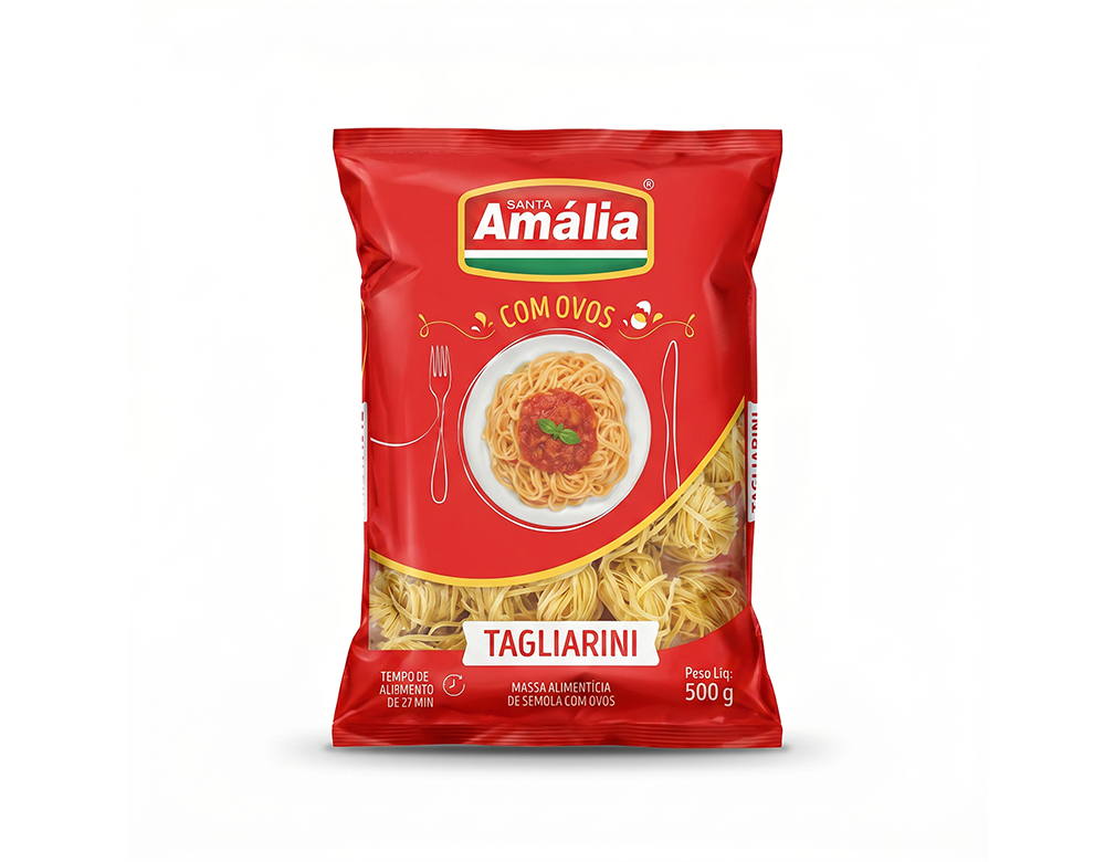 MACARRÃO NINHO TALHARINE COM OVOS SANTA AMÁLIA 500 G (FDO 20 PCT)